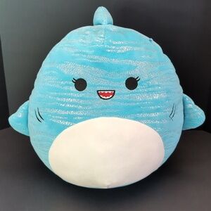 Squishmallows Lamar the Blue Whale Shark Plush Kellytoy.